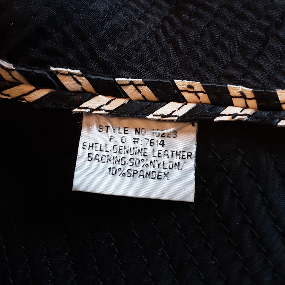 Bagatelle Black and White Striped Leather Blazer - Picture 4 of 4